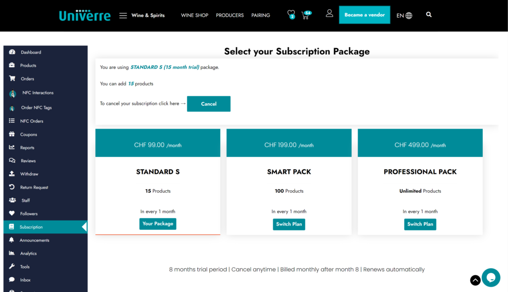 subscription plans